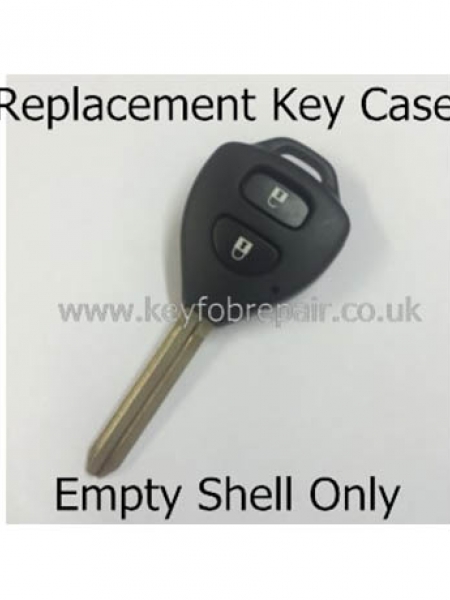  Toyota TOY43 2 Button Triangle Type Key Fob Case- Hilux Yaris Celica Rav4 Land Cruiser Etc